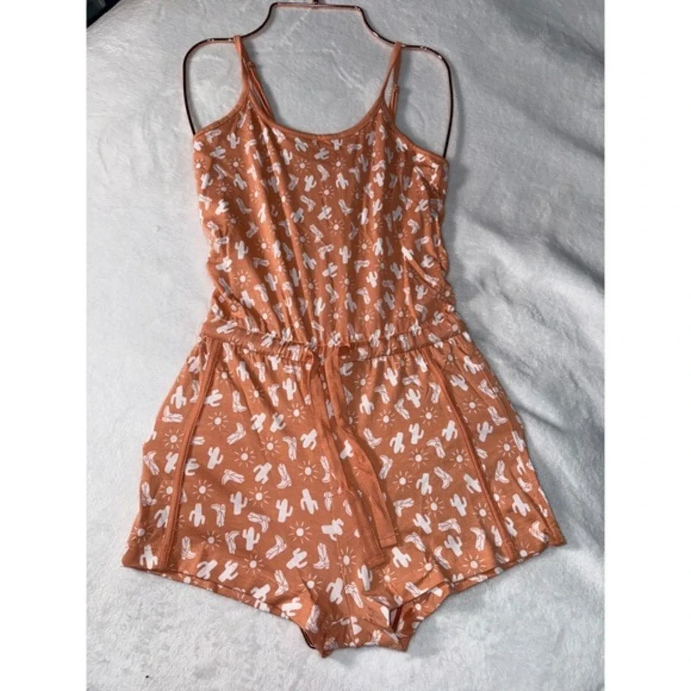 COSABELLA ‎ Sweet Dreams orange  Girls Pajama Romper Set Size S New